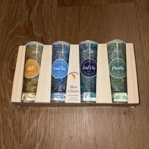 Margaritaville Shot Glass Set Chill Beach Bar Surf’s Up Paradise 4pc Barware New